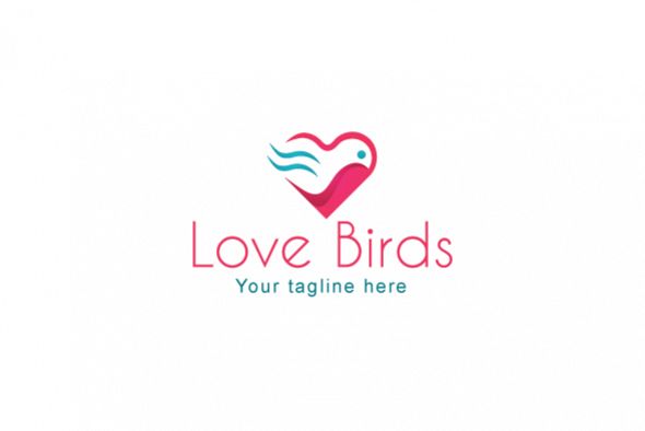Love Bird - Abstract Creative Stock Logo Template example image 1