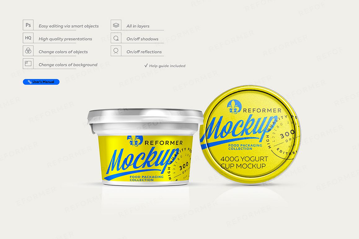 200G YOGURT CUP MOCKUP example image 1