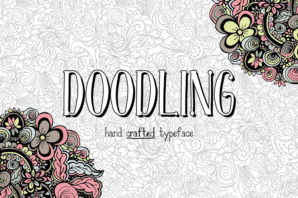 Doodling - hand crafted typeface example image 1