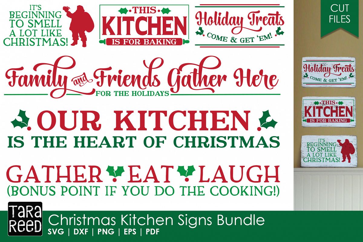 Download Christmas Kitchen Signs - Christmas SVG Files for Crafters (120176) | Cut Files | Design Bundles