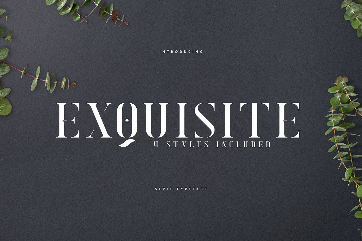 Exquisite - Serif Typeface|4 Styles example image 1