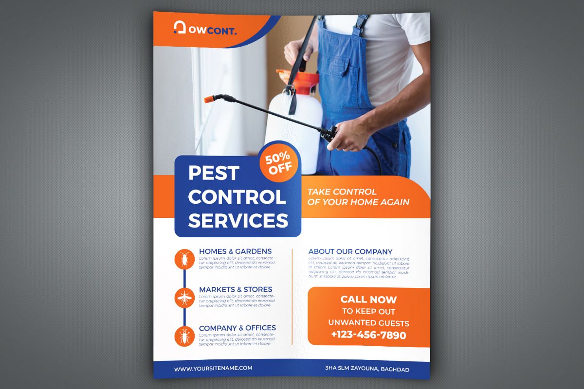 Pest Control Services Flyer Template example image 1