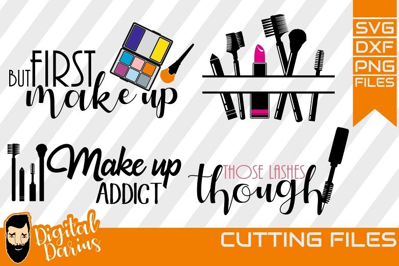4x But first Make up svg, Mascara svg, Cricut, vector, Brush example image 1