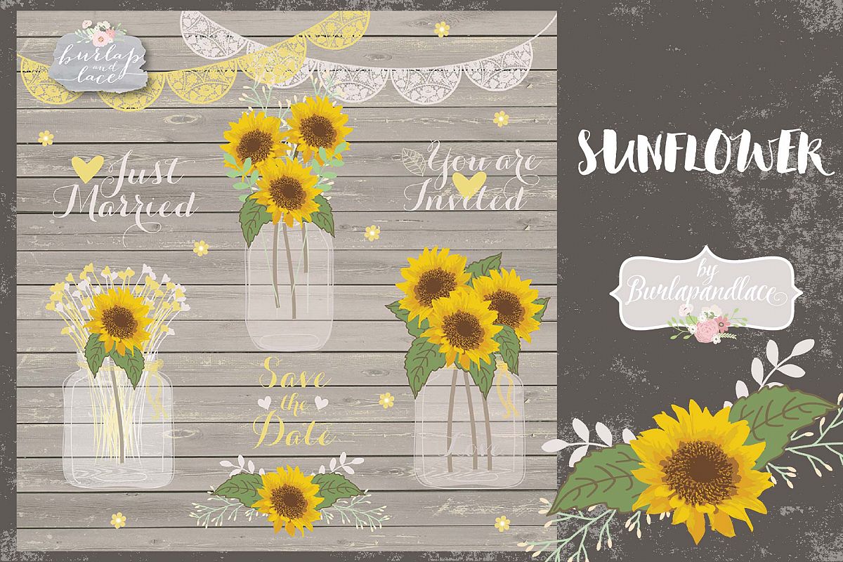 Vector sunflowers example image 1