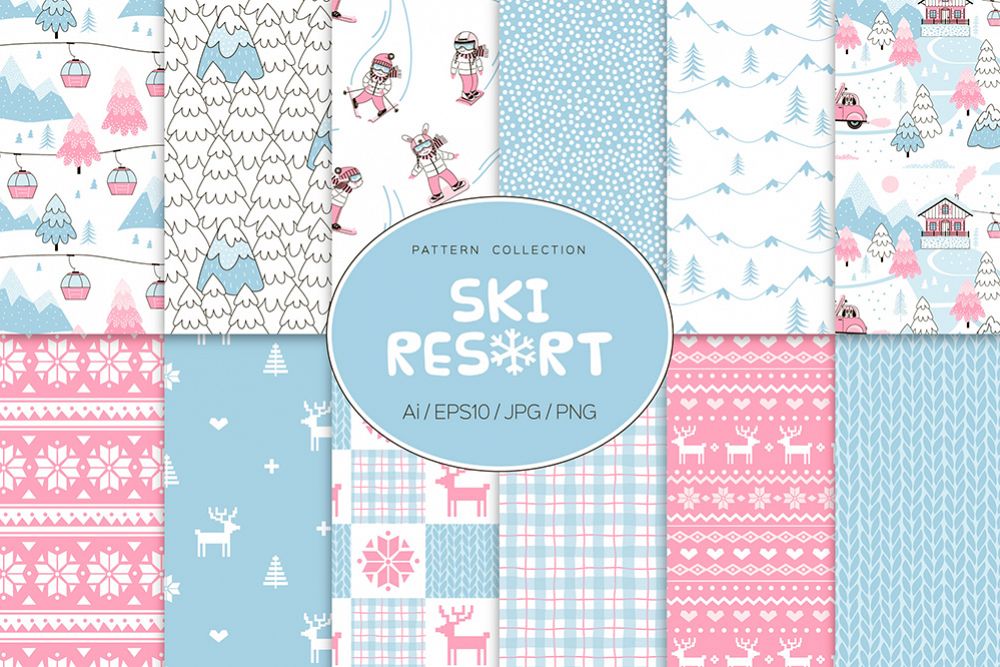 Ski Resort pattern set example image 1
