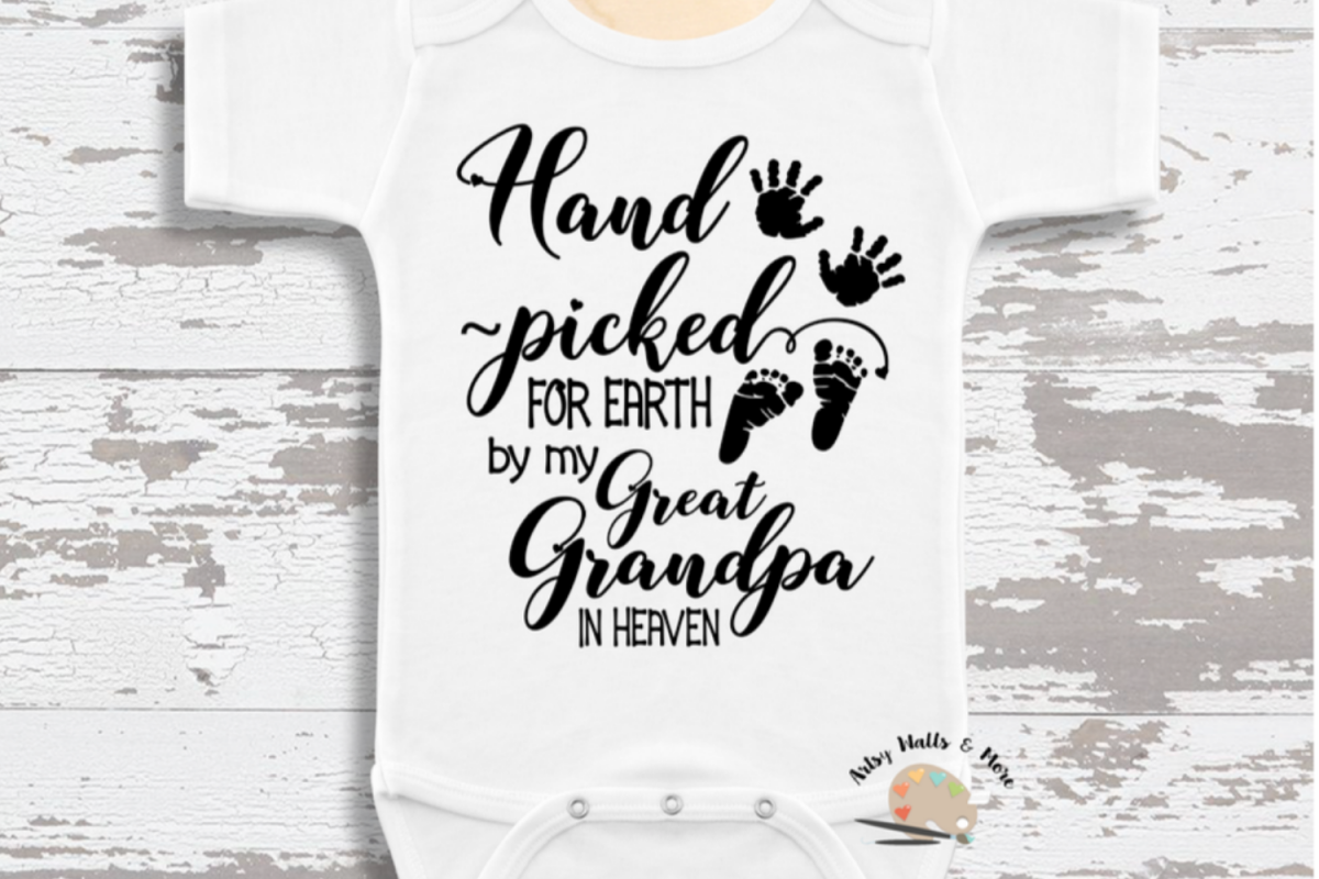 Download Hand Picked for Earth SVG In Memory of Great Grandpa svg