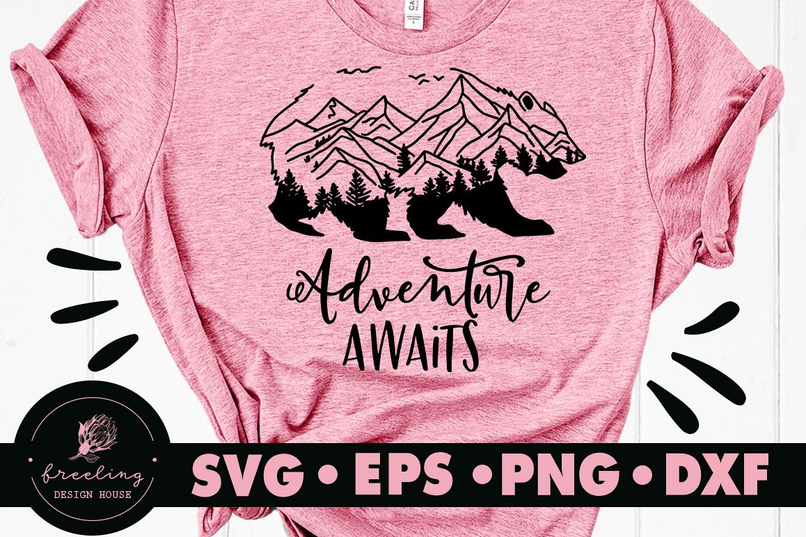 Adventure Awaits SVG DXF EPS PNG example image 1