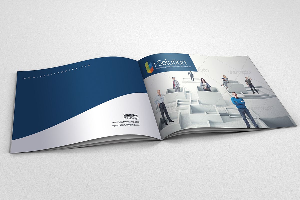 12 pages catalogue strategic business bifold brochure