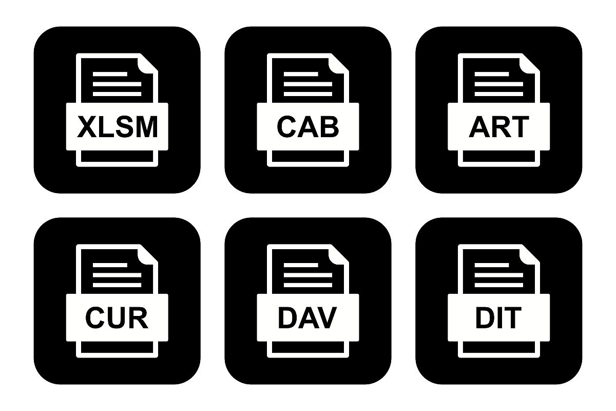 Set Of File Formats Icons example image 1