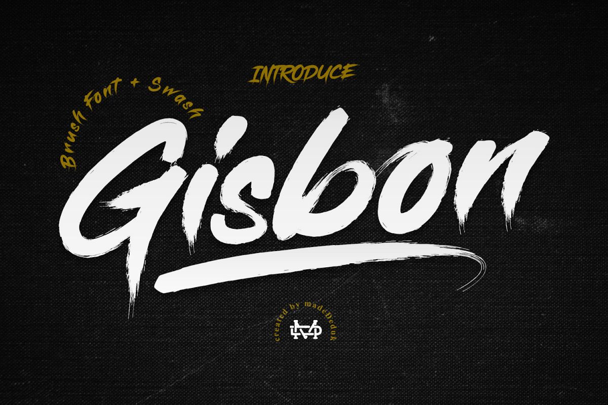 Gisbon - BRUSH TYPEFACE example image 1