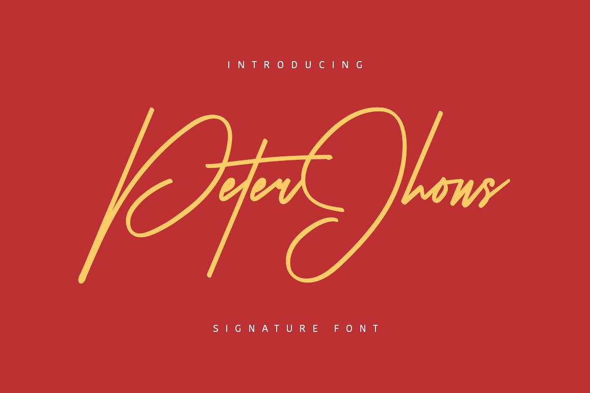Peter Jhons - Signature Font example image 1