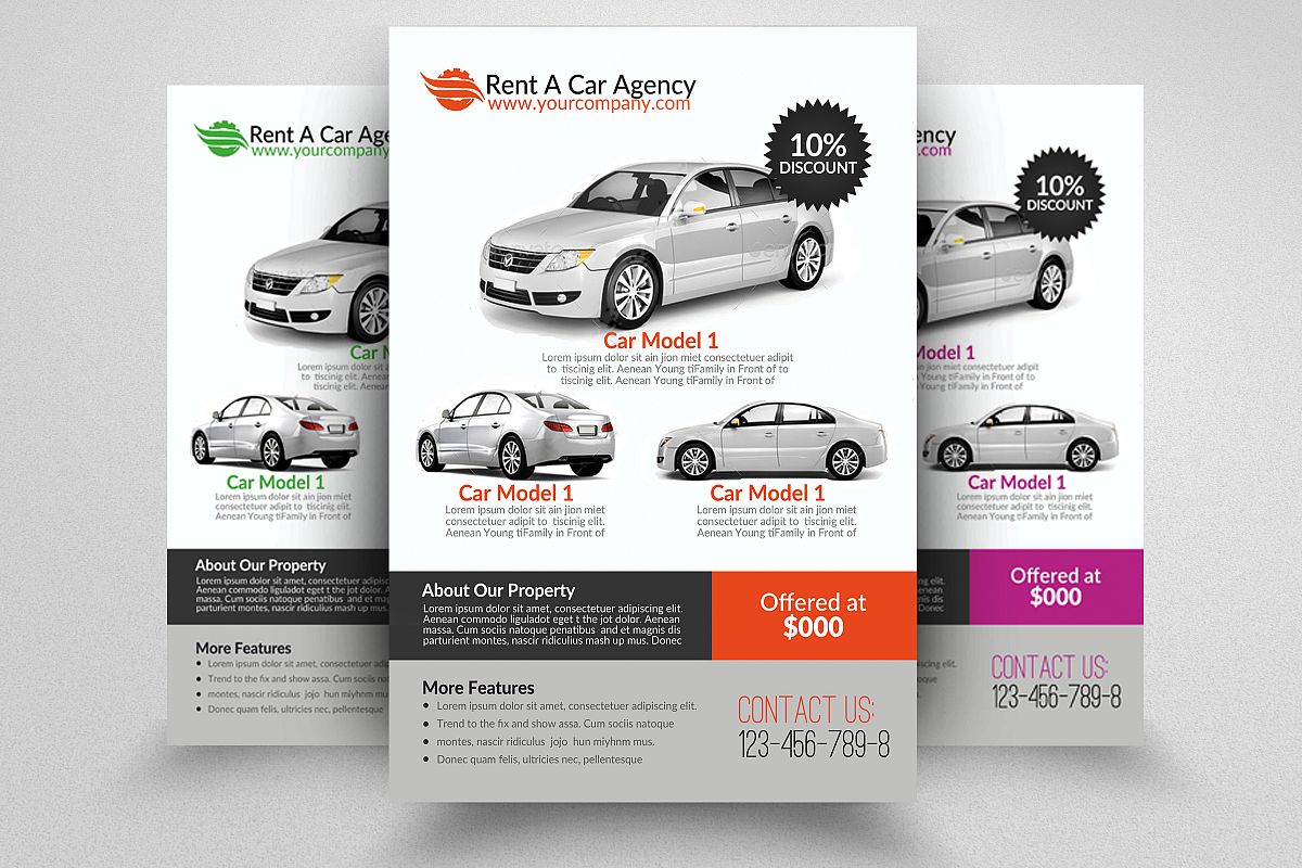 Rent A Car Flyer example image 1