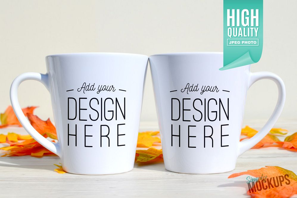 Download 12oz Latte Mug Fall Mockup - 2 Sided (158467) | Mock Ups ...