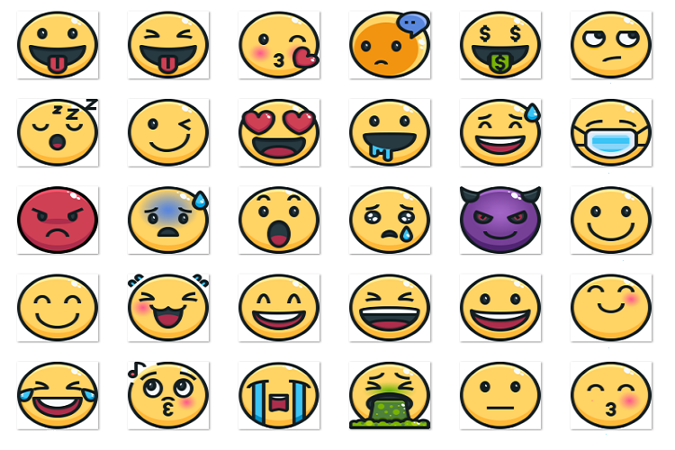Emoji contour fill example image 1