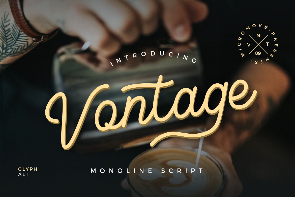 Vontage - Monoline Script example image 1