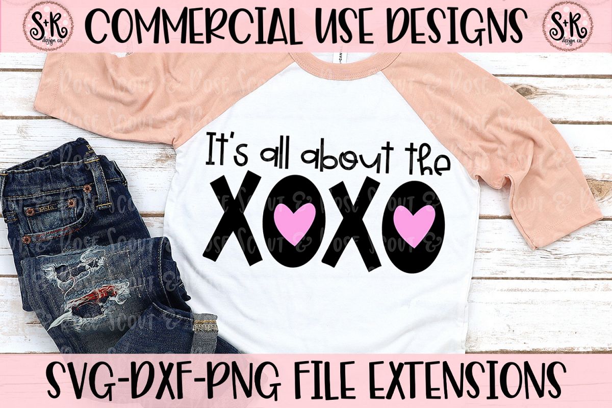 All About The XOXO SVG DXF PNG example image 1