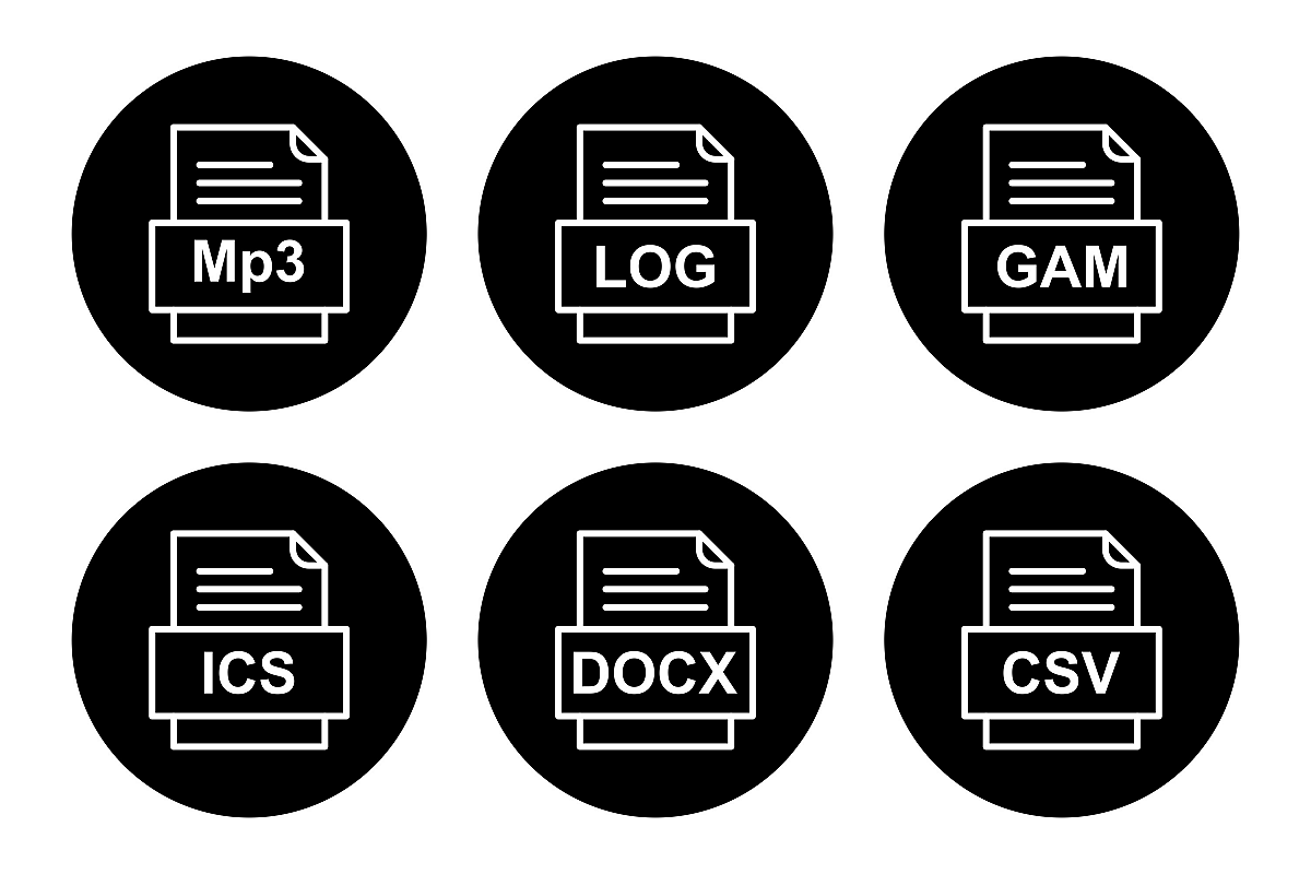 Set Of File Formats Icons example image 1