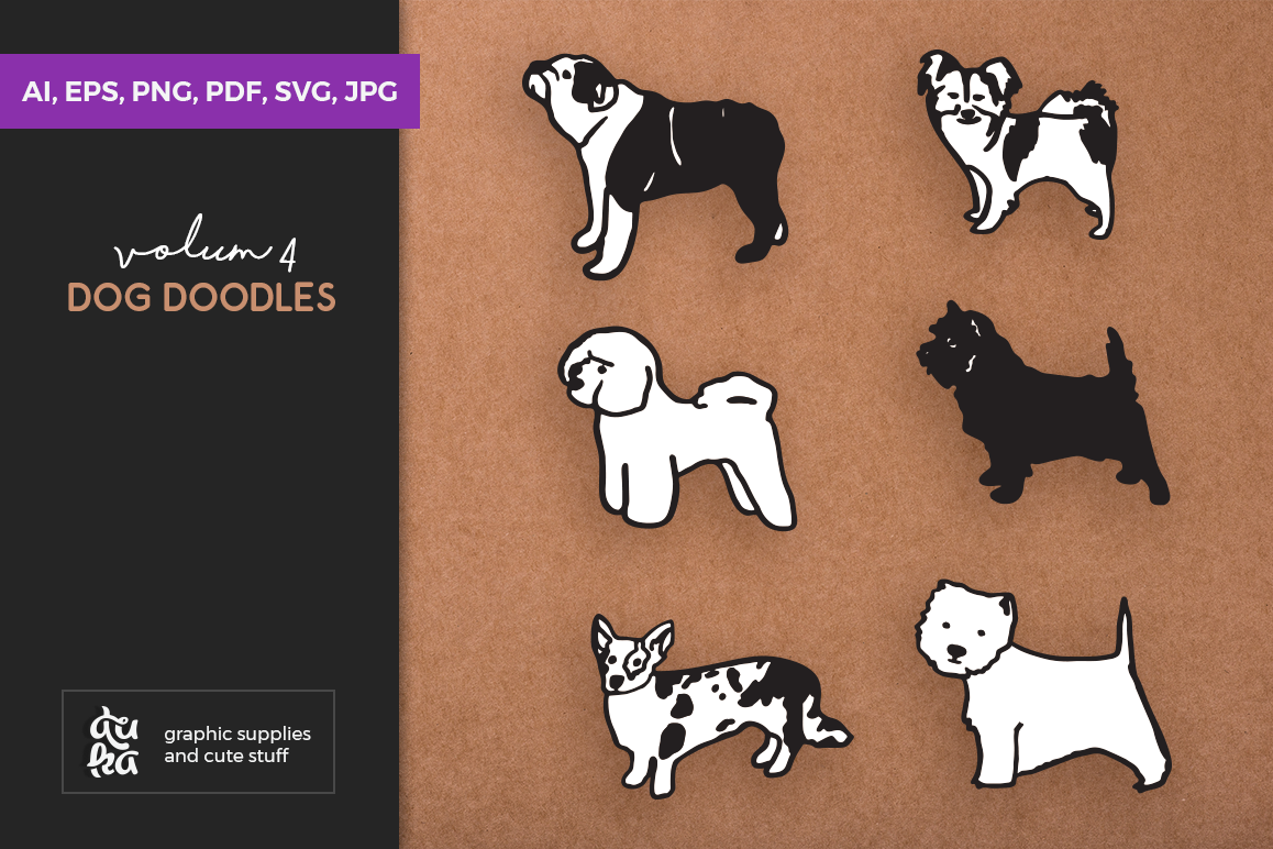 Dog Shapes SVG - Dog Doodles for Cricut example image 1