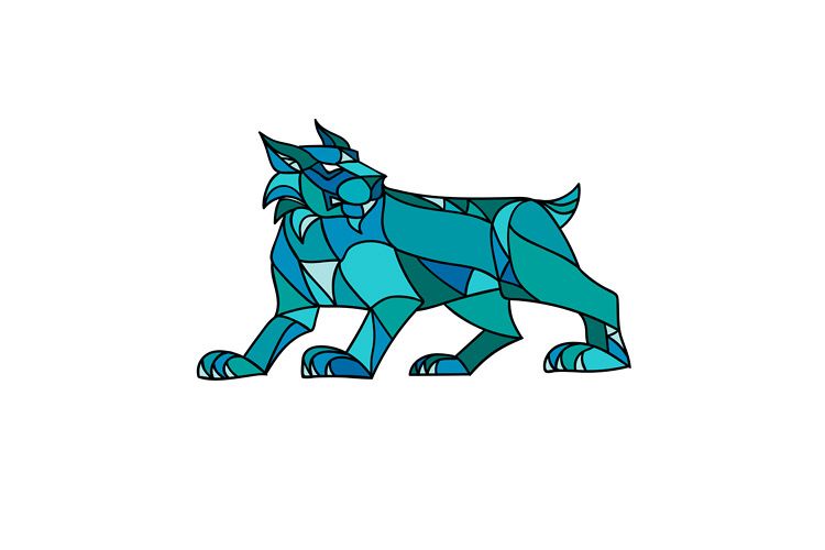 Bobcat Prowling Mosaic example image 1