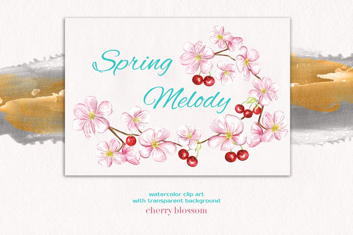 Spring Melody watercolor collection example image 1