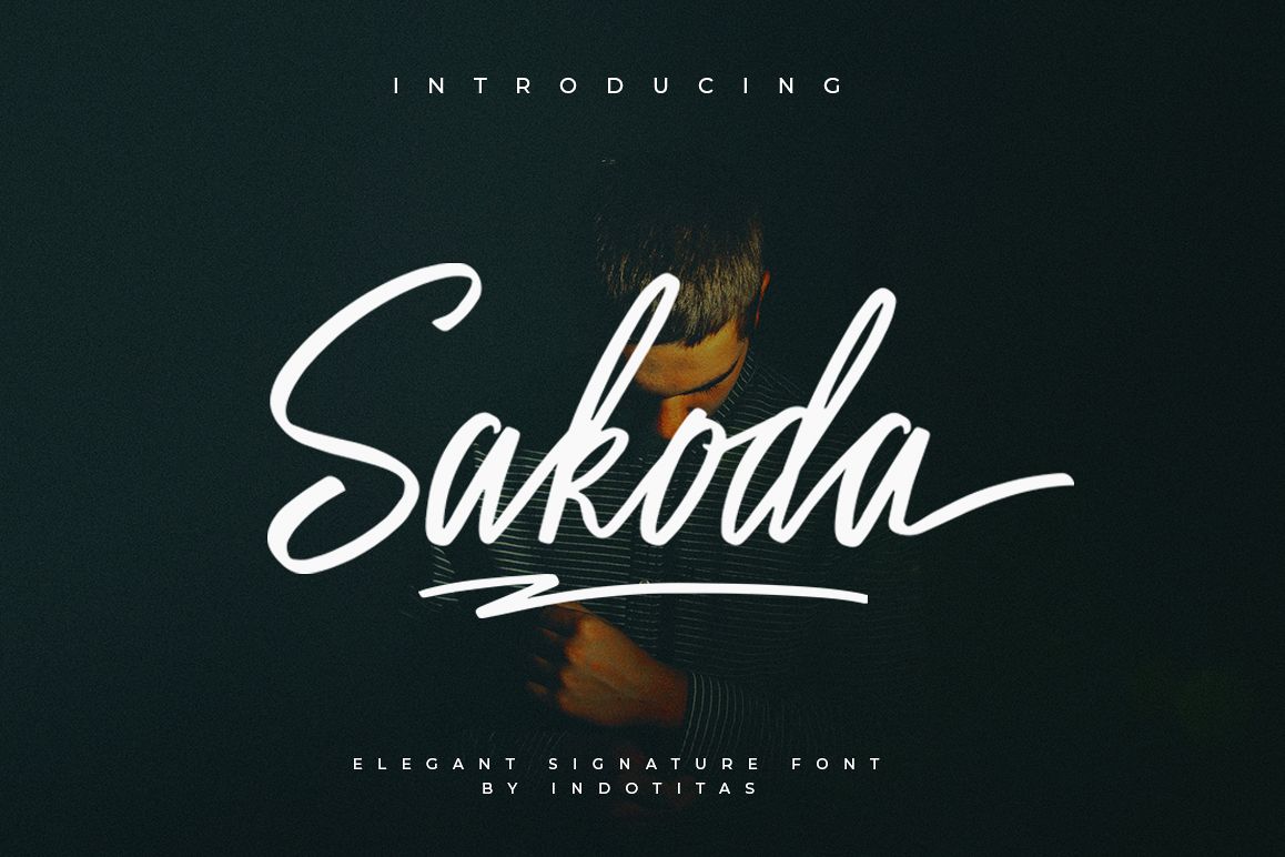 Sakoda Signature Font example image 1