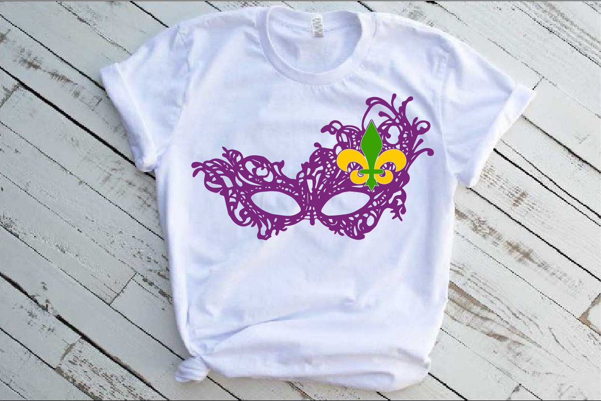 Mask Mardi Gras SVG Louisiana Fat Tuesday 1254S example image 1