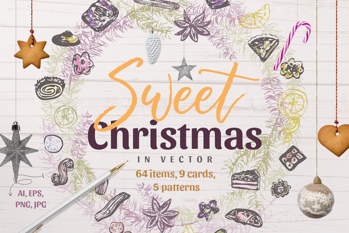 Sweet Christmas - vector example image 1