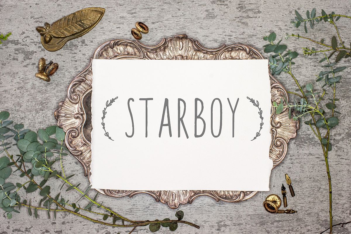 Starboy. Handwritten typeface. example image 1