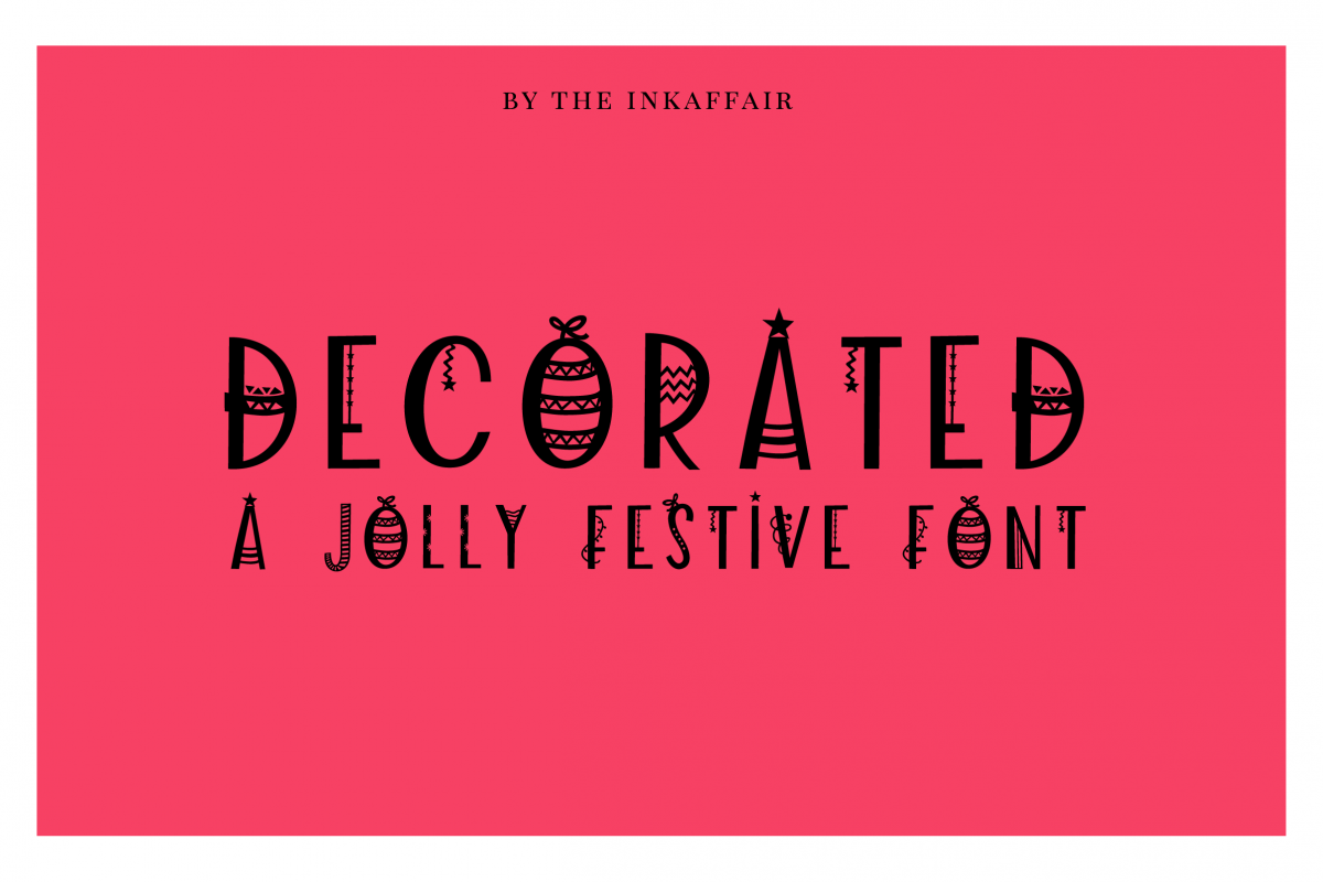 Decorated - a jolly christmas font example image 1