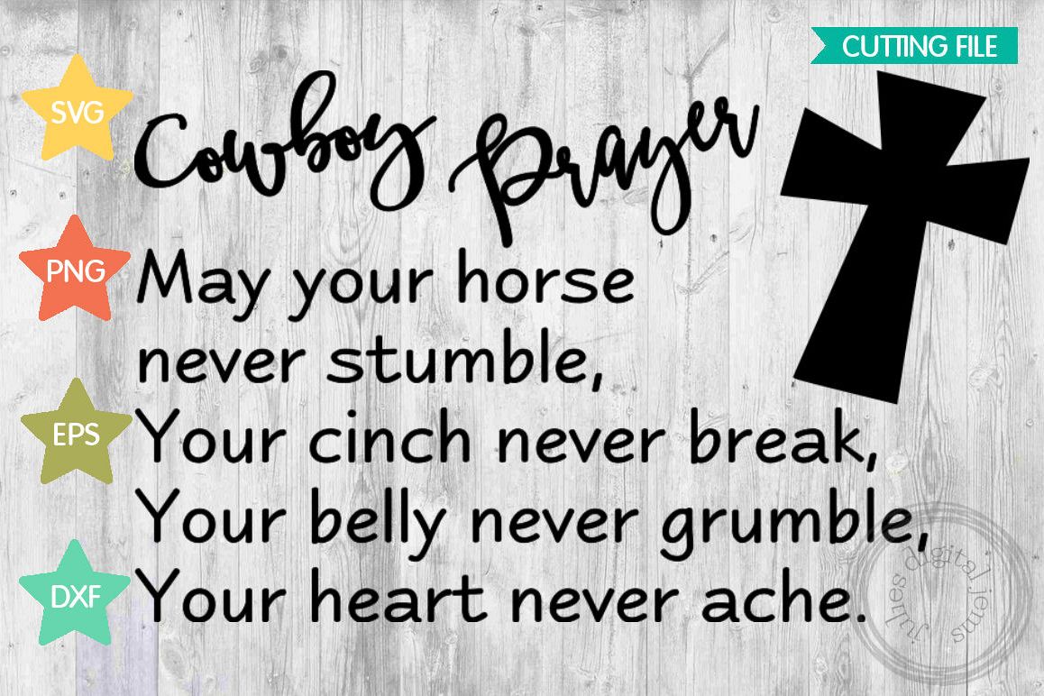 Cowboy Prayer svg, Cowboy svg, Cowboy sayings, Cross svg