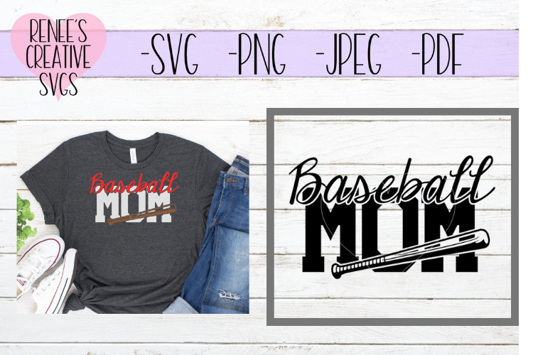 Baseball Mom | Sports | SVG Cutting File example image 1