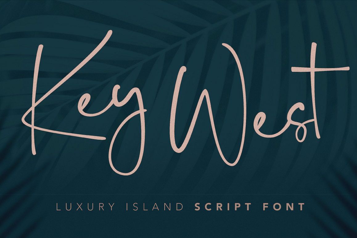 Key West Script Font with Extra example image 1