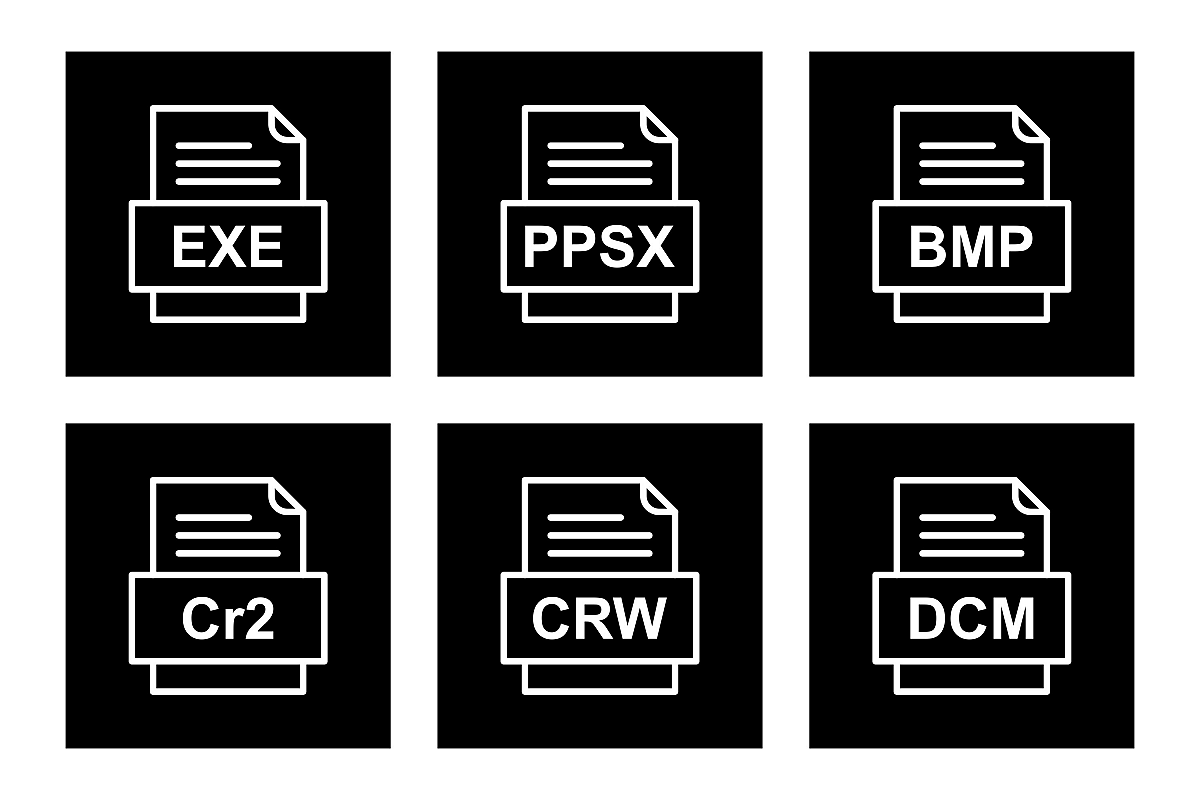 Set Of File Formats Icons example image 1