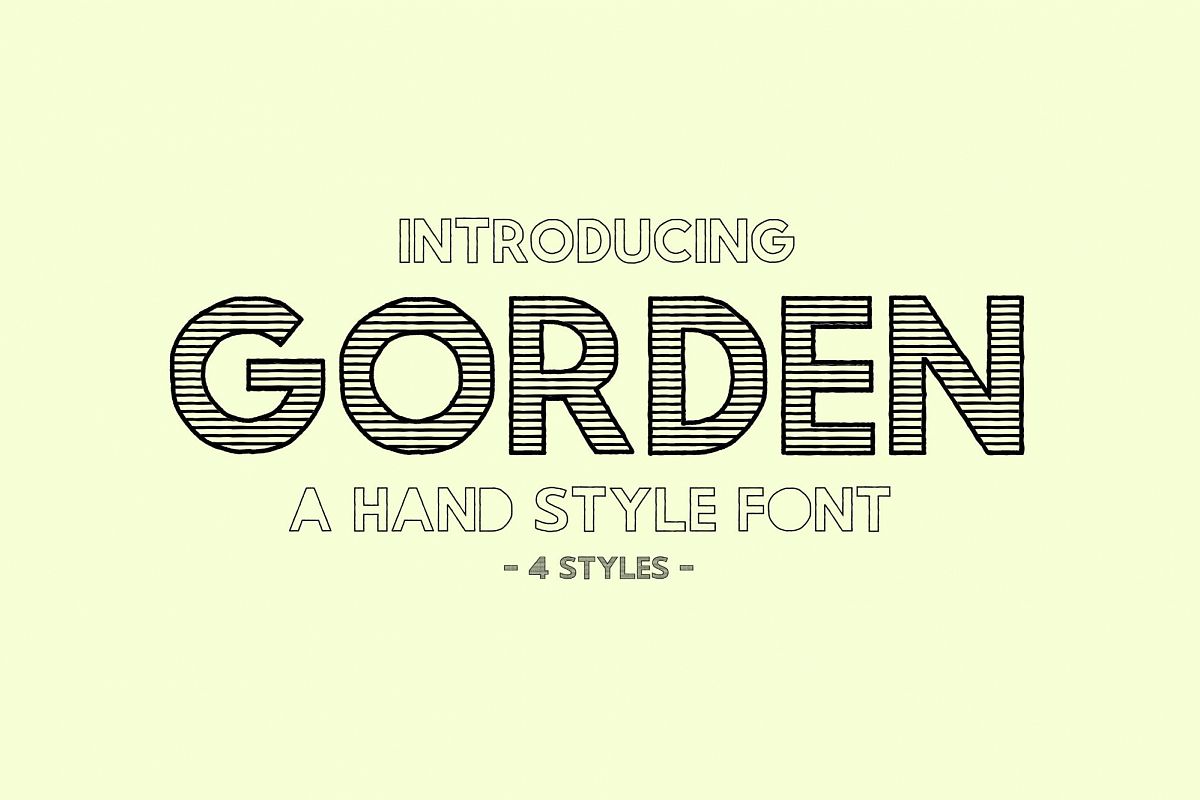 Gorden | A Hand Style Font example image 1