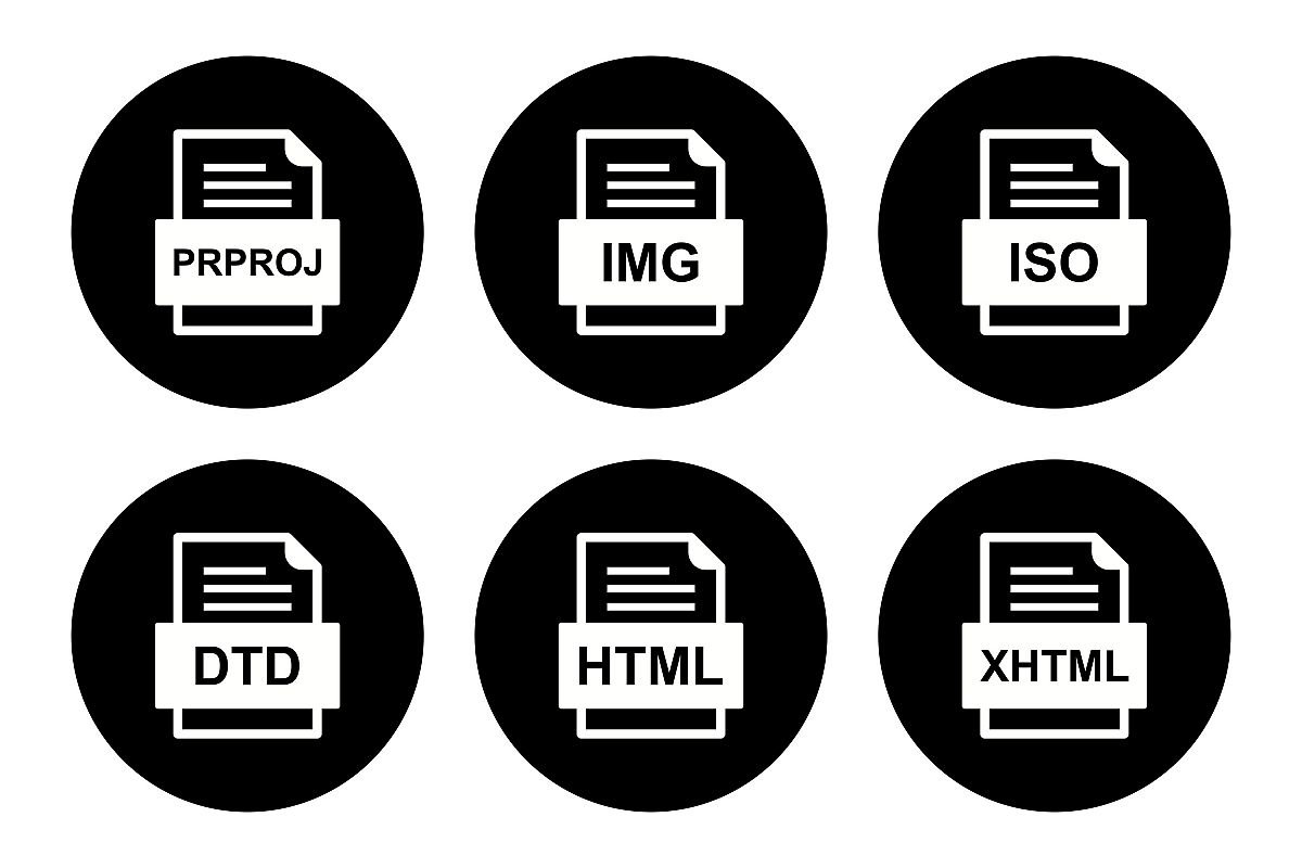 Set Of File Formats Icons example image 1