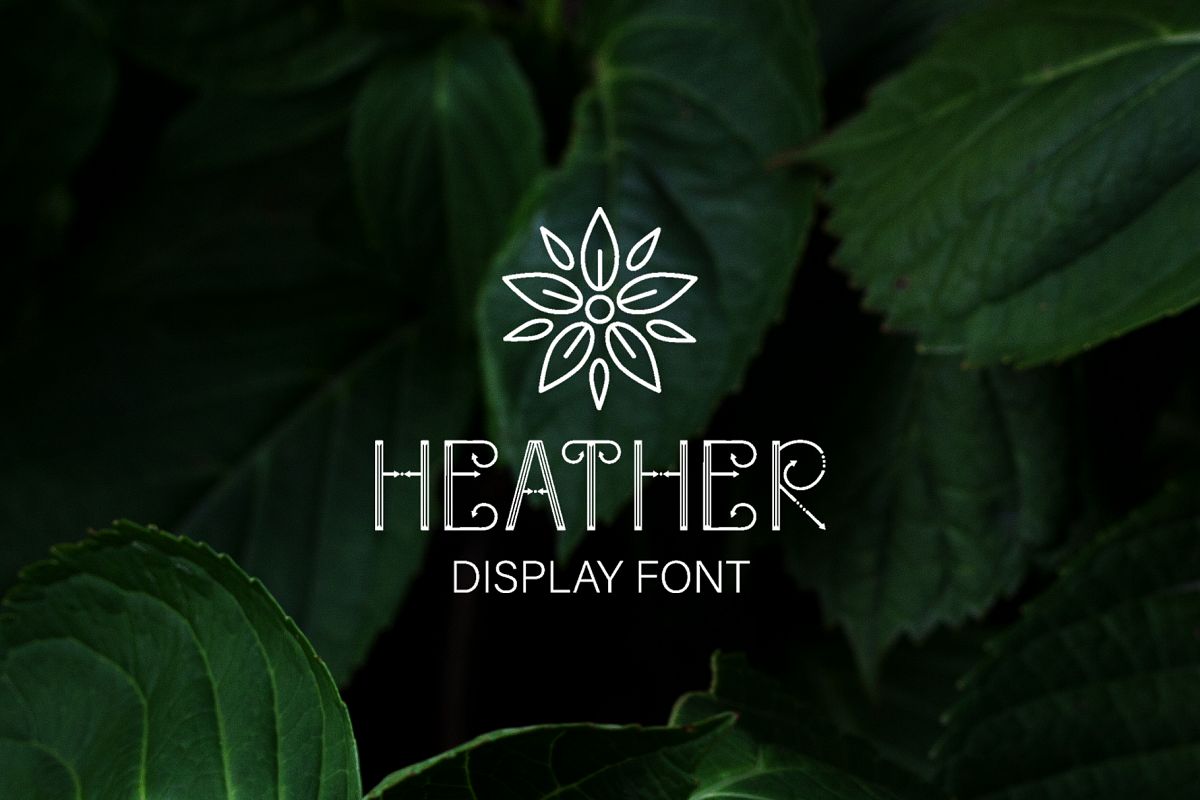 Heather - uppercase font example image 1