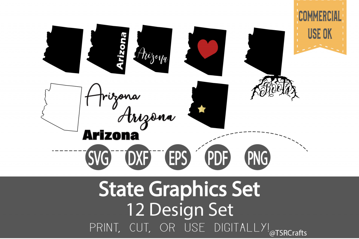 Arizona State Graphics Set - Clip Art and Digital Cut files example image 1