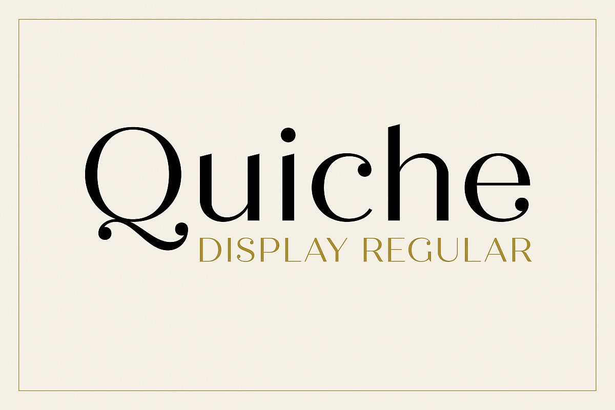 Quiche Display Regular Font example image 1