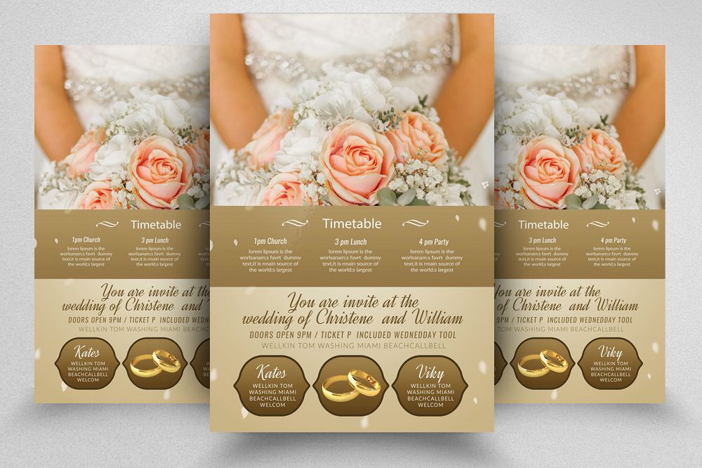 Wedding Invitation Flyer Template example image 1