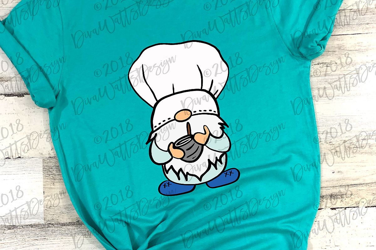 Chef Gnome Cutting File Farmhouse Rustic Style Kitchen example image 1
