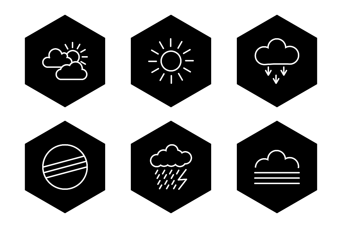 Set Of Weather And Season Icons example image 1