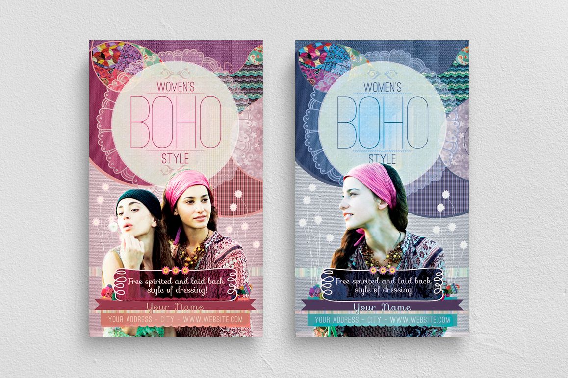 Women's Boho Style Flyer Template example image 1