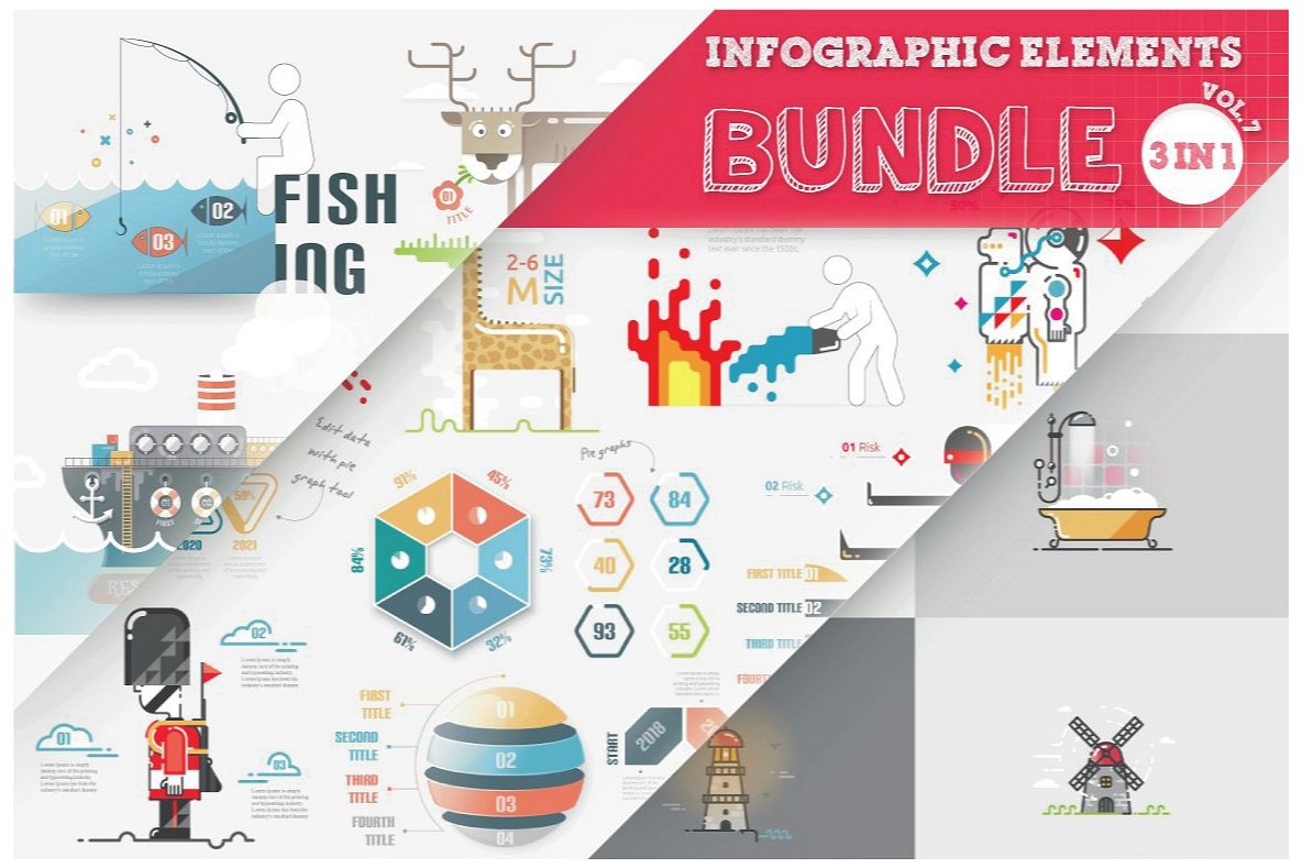 Infographic Elements Bundle (3 in 1) main