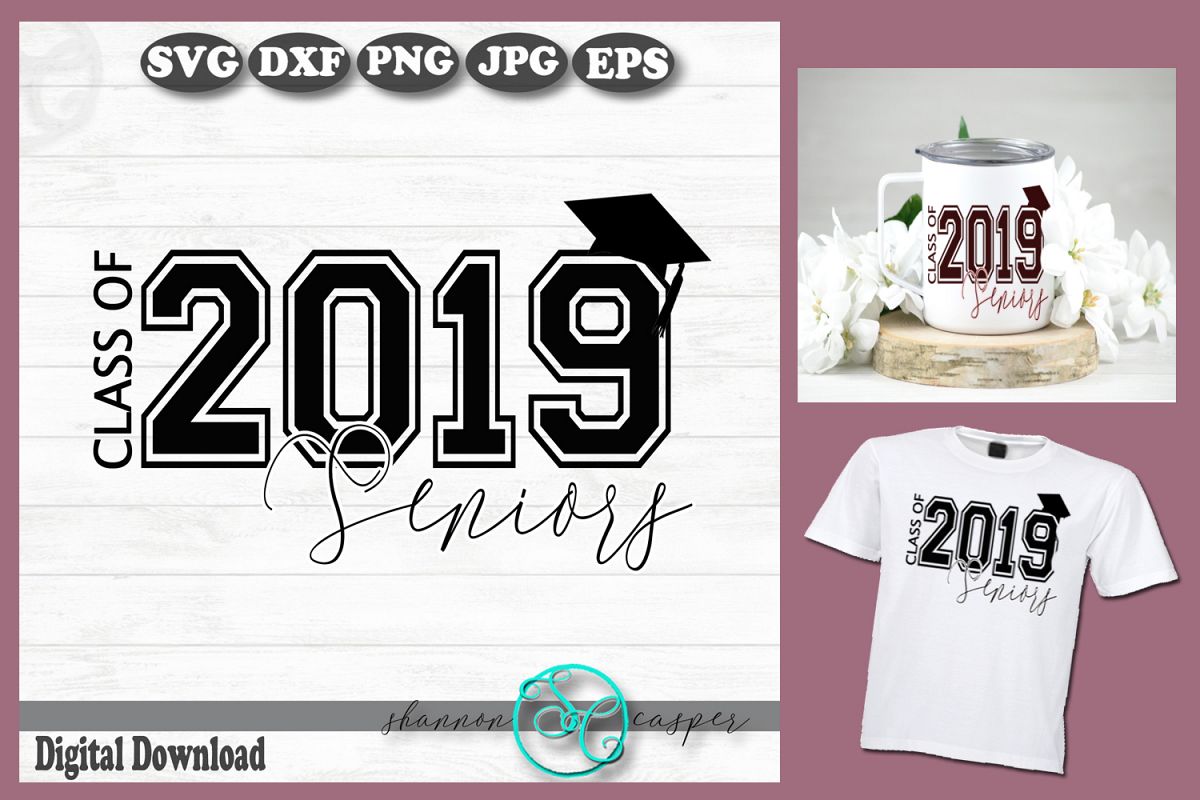 Graduation Senior 2019 SVG example image 1