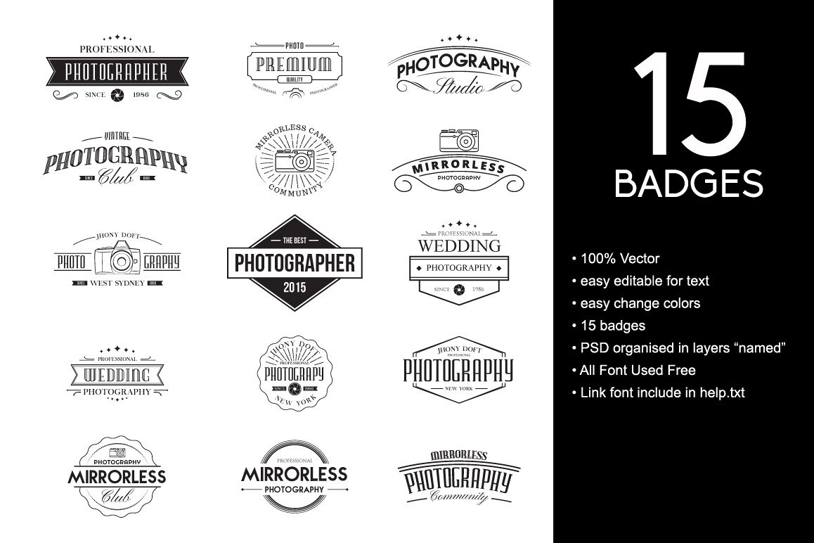 Vintage Badges for Photography example image 1
