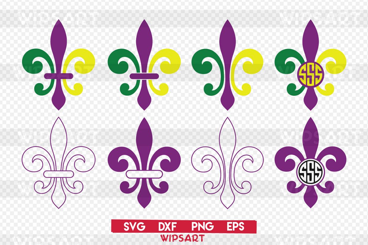 Download SALE! Mardi gras svg, fleur de lis svg, mardi gras monogram