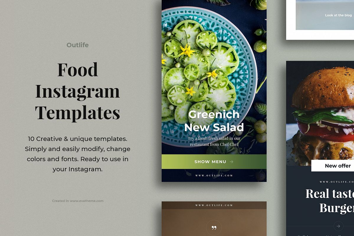 Outlife Food Instagram Templates example image 1