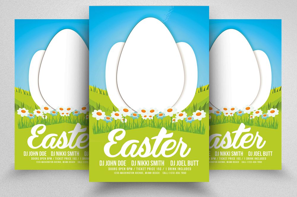 Easter Psd Flyer Template example image 1
