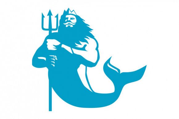 Triton Wielding Trident Retro example image 1