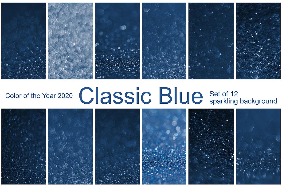 Bokeh Background. Classic Blue. Color 2020 example image 1